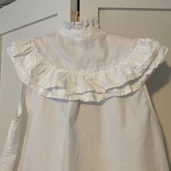 H&M Ruffle High Neck Collared Shirt - Picture 5 of 5